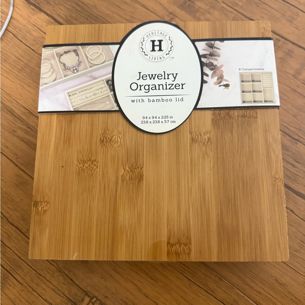 Heritage Natural Bamboo Jewelry Organizer